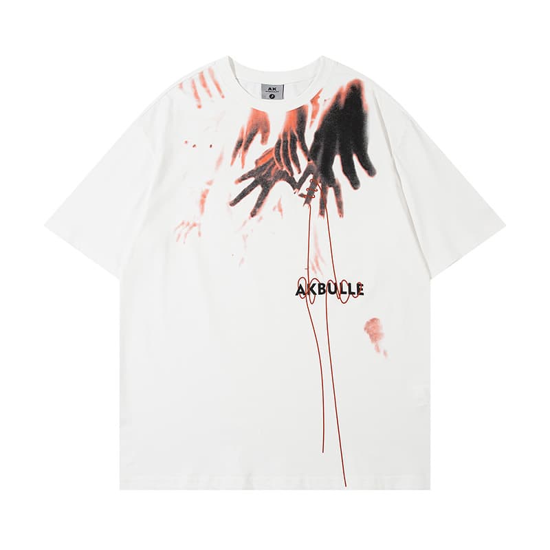 Camiseta suelta con estampado abstracto unisex