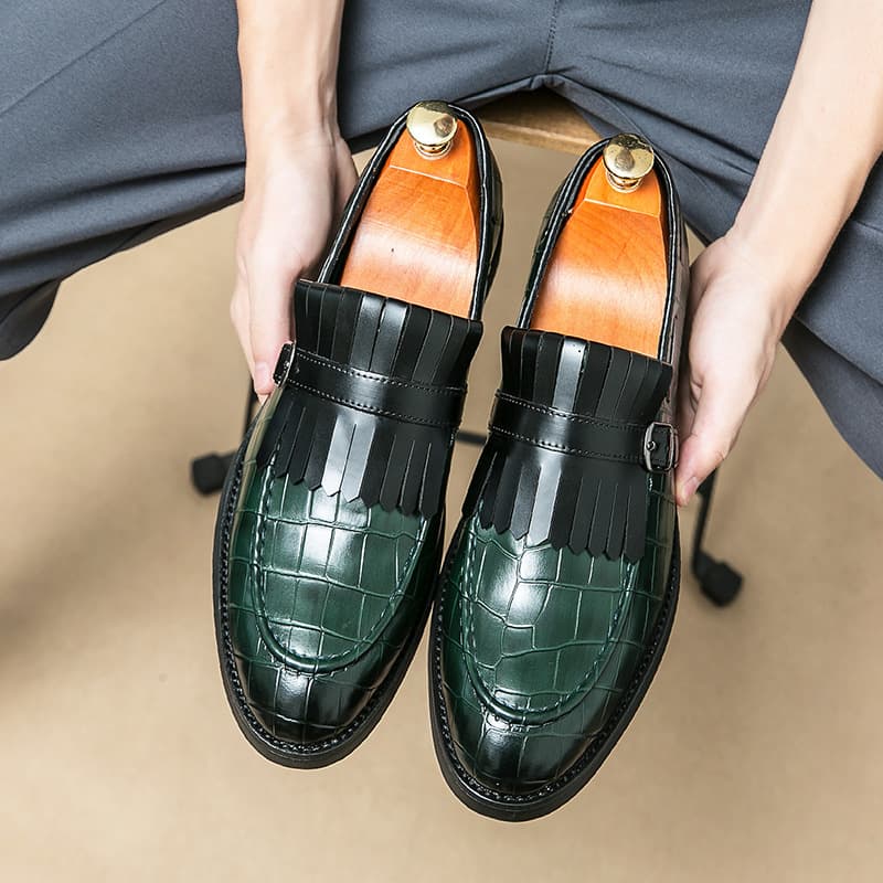 Zapatos casuales de cuero para hombre estilo británico