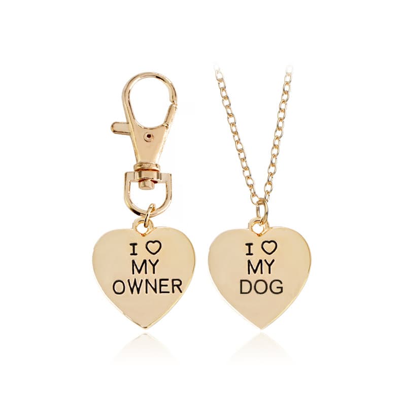 Collar de hueso para perro con mensaje de amor