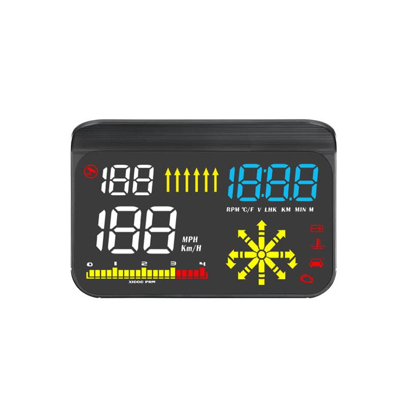 Pantalla HUD OBD para auto con navegación integrada