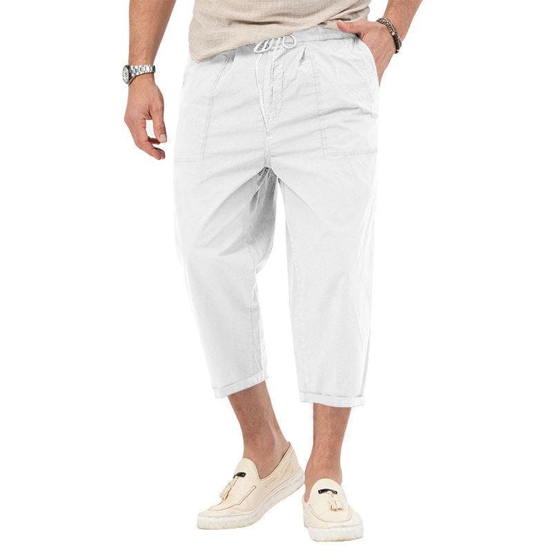Pantalones casuales básicos para hombre color sólido