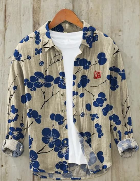 Camisa hawaiana estampada casual para hombre