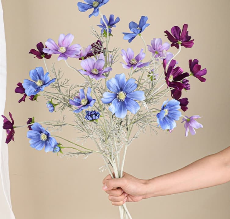 Ramo de flores artificiales de crisantemo persa, decoración