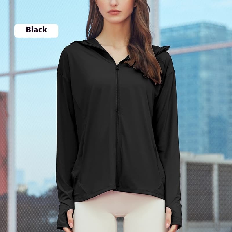 Chaqueta protección solar yoga transpirable