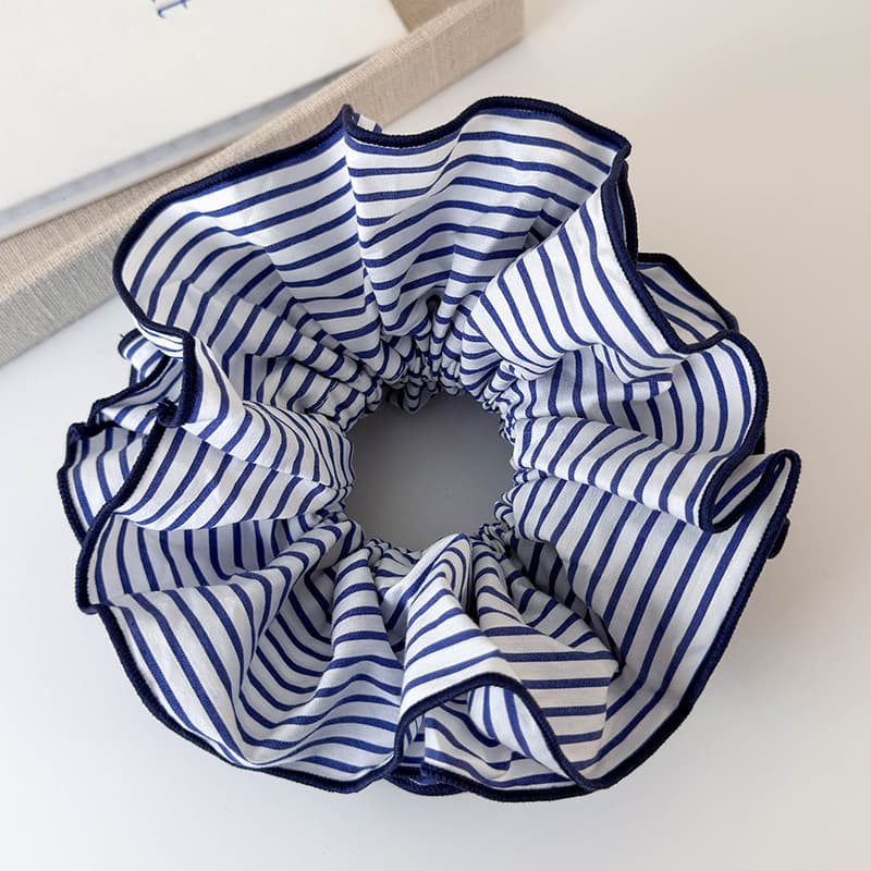 Aro para cabello rayas azul doble capa versátil