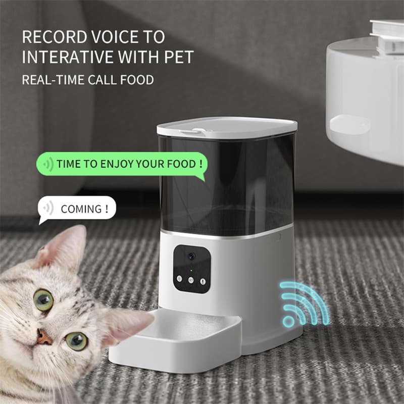 Comedero inteligente 6L con control WiFi y grabación de voz
