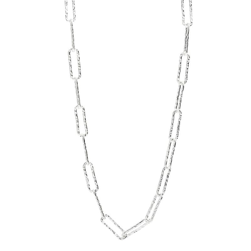 Collar y anillo geométrico de plata