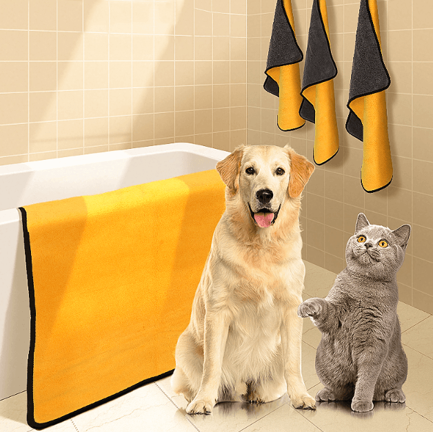 Toalla absorbente para baño de perros