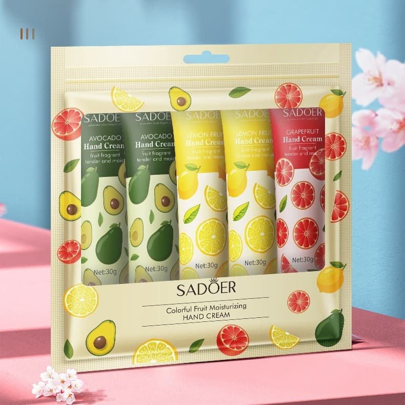 Set de 5 cremas de manos con aromas frutales