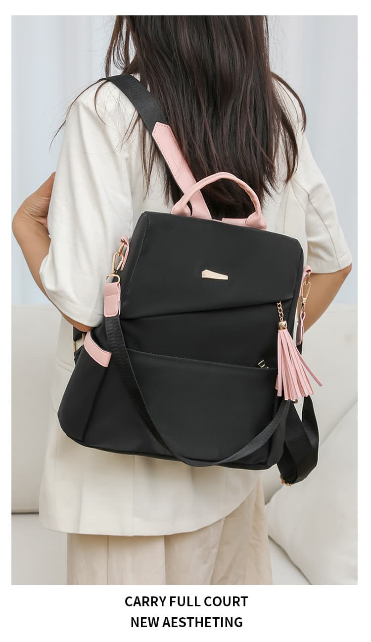 Mochila Oxford con cierre trasero antiladrón para mujeres