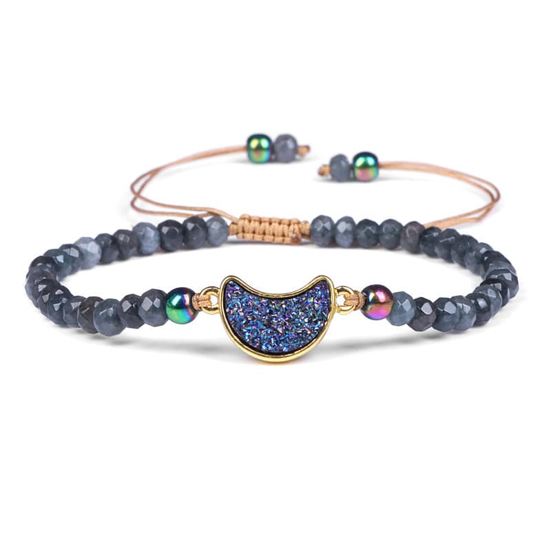 Pulsera de piedra natural con cuentas ajustable