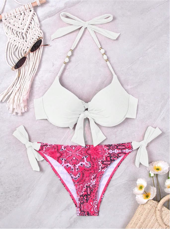Bikini de alta calidad con estampado para mujer