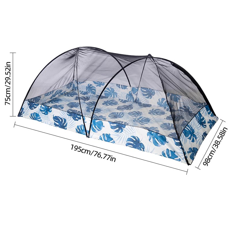 Tienda mosquitero portátil plegable con diseño tropical