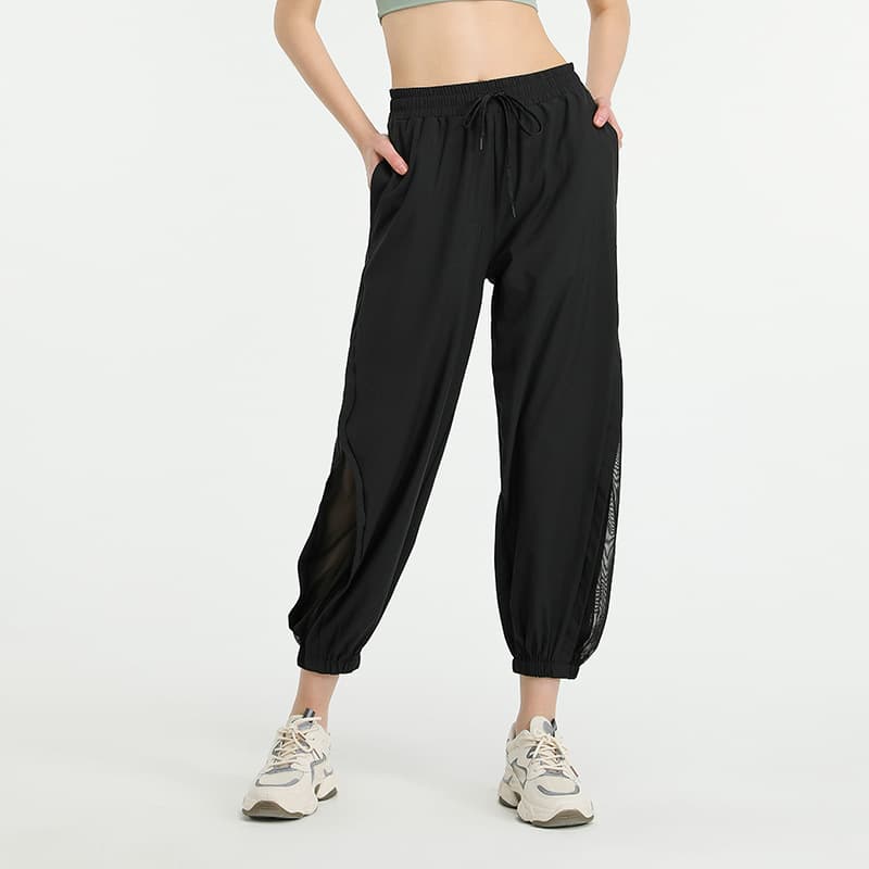 Pantalones sueltos de cintura alta y secado rápido