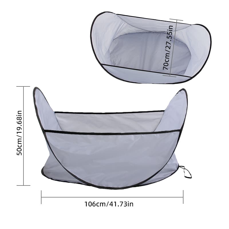 Babero plegable para aseo de mascotas