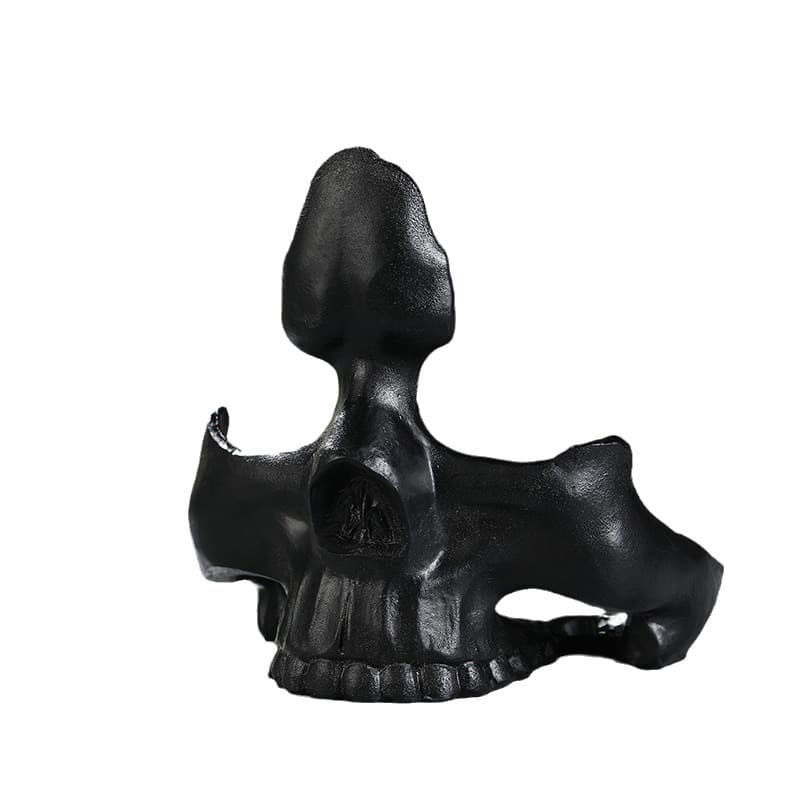 Soporte decorativo gafas calavera resina