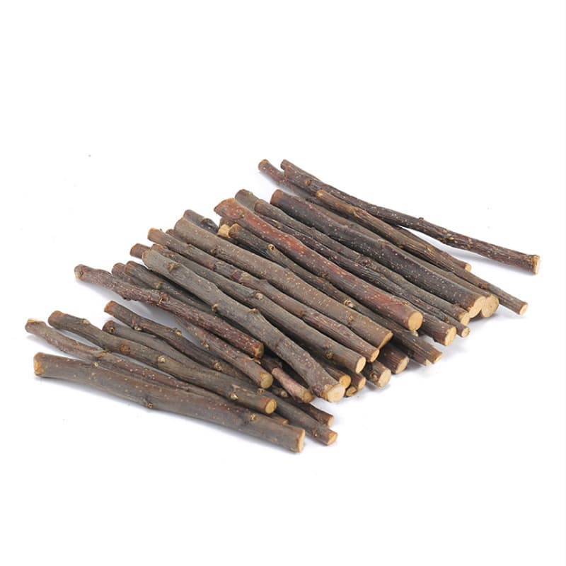 Rama de madera para roer, juguete masticable para roedores