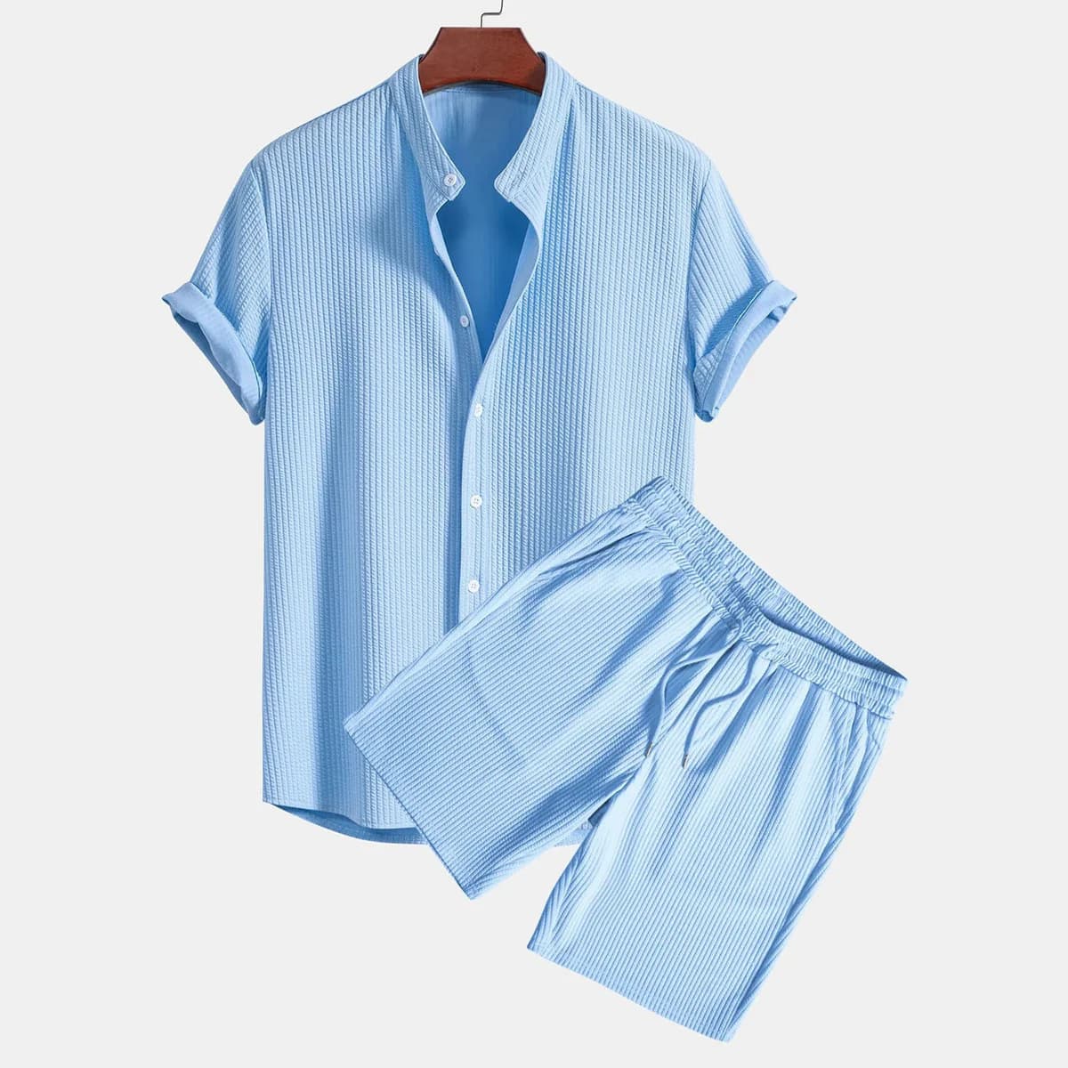 Conjunto de playa para hombre con diseño de rayas