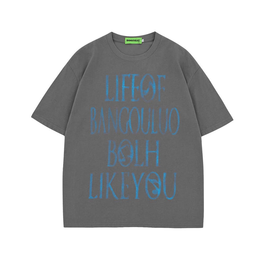Camiseta hombre estampado con letras manga corta