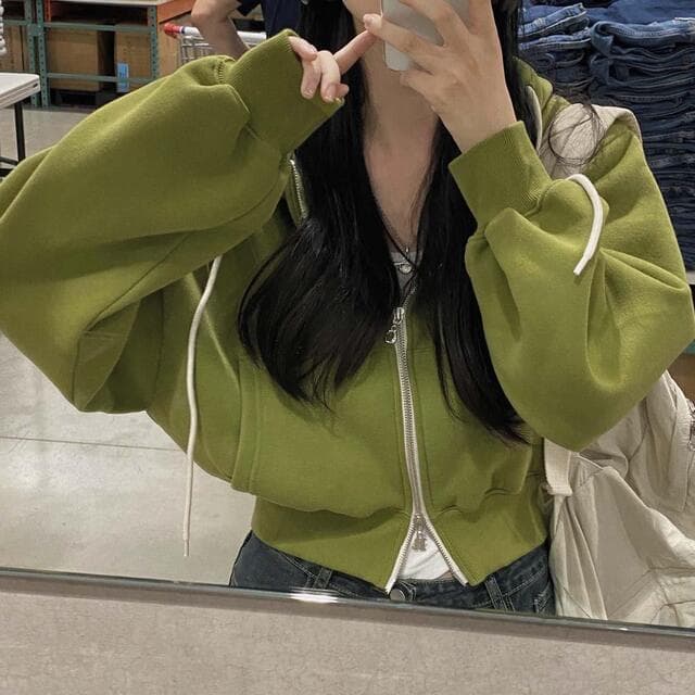 Sudadera con capucha y cremallera para usar diario