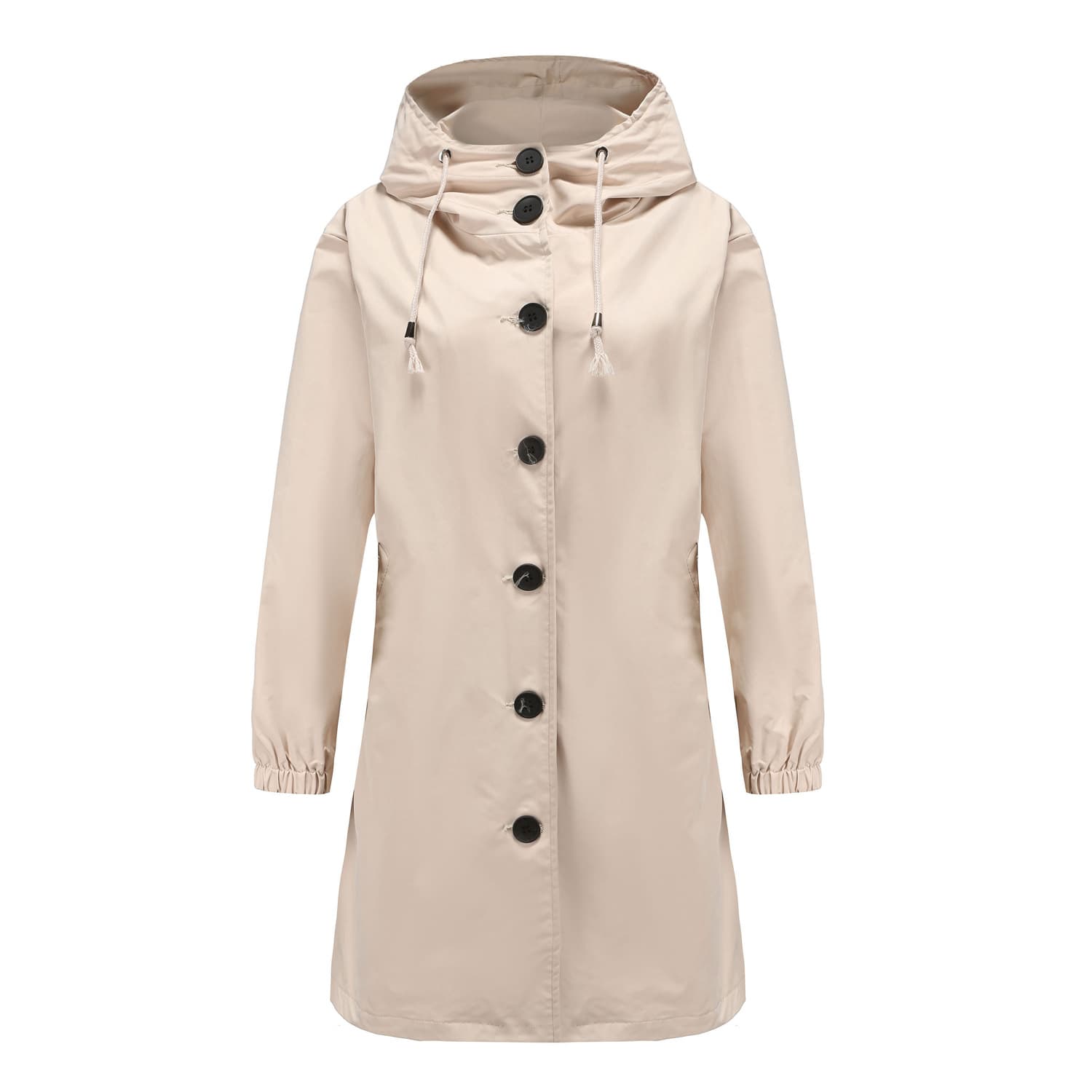 Abrigo anorak impermeable largo para mujer