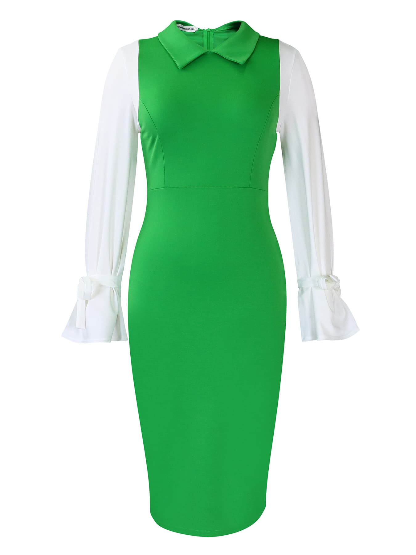 Vestido elegante tipo lápiz con cintura alta