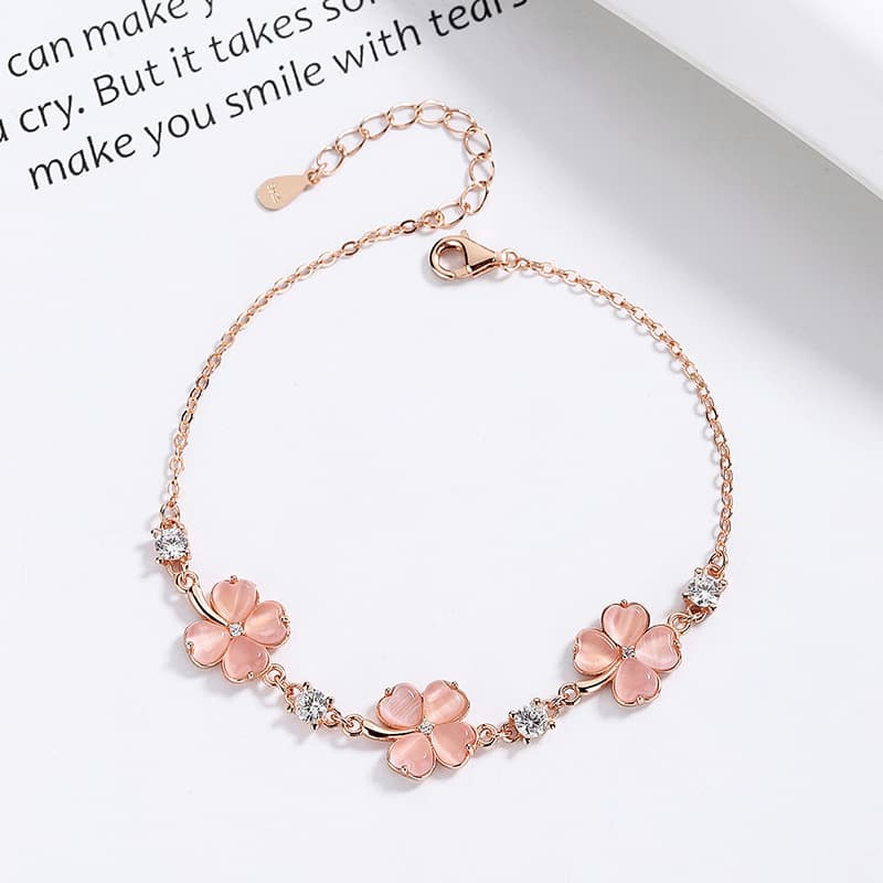 Pulsera de plata con cristales de ópalo