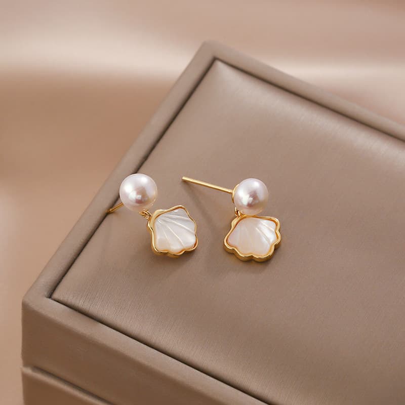 Aretes de plata 925 estilo francés retro