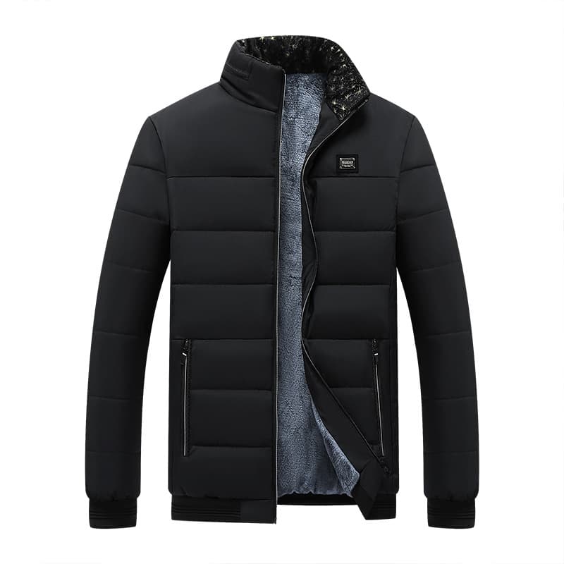 Chaqueta acolchada con forro de felpa para hombre