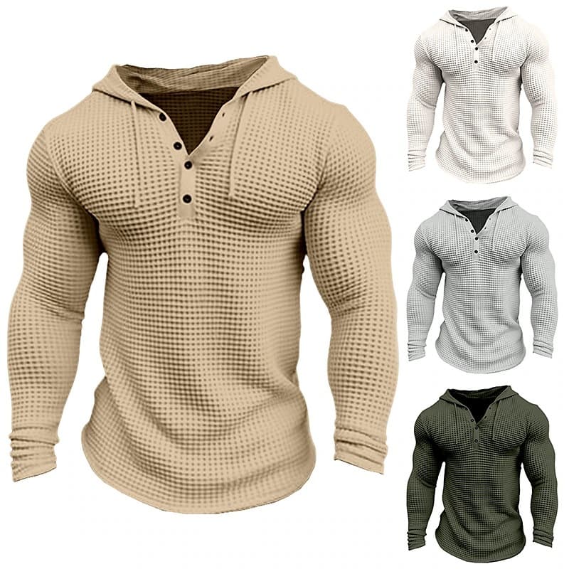 Pullover hooded de manga larga confortable