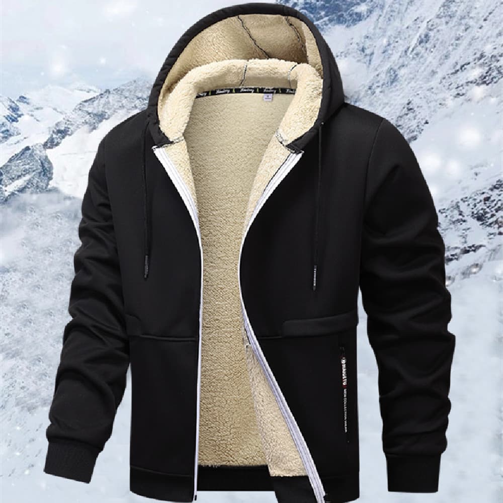Sudadera con cierre y forro polar para hombre
