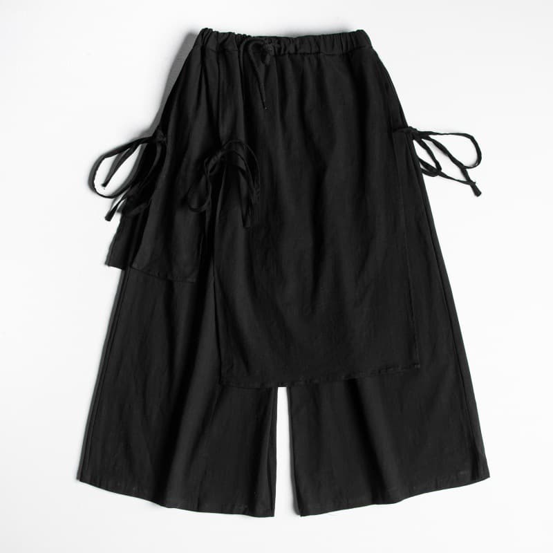 Pantalones hip hop anchos de algodón y lino