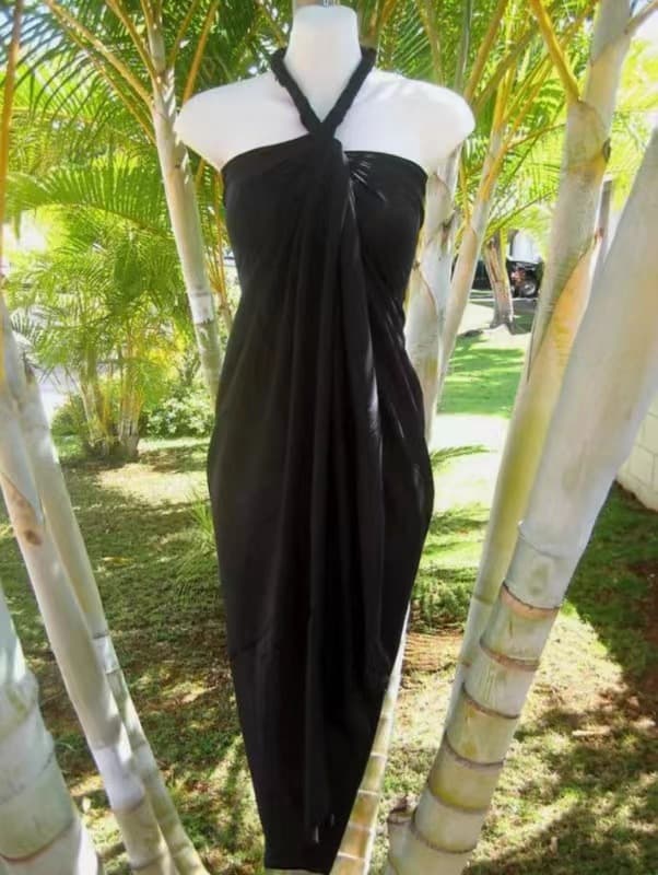 Vestido largo de playa con cinturón