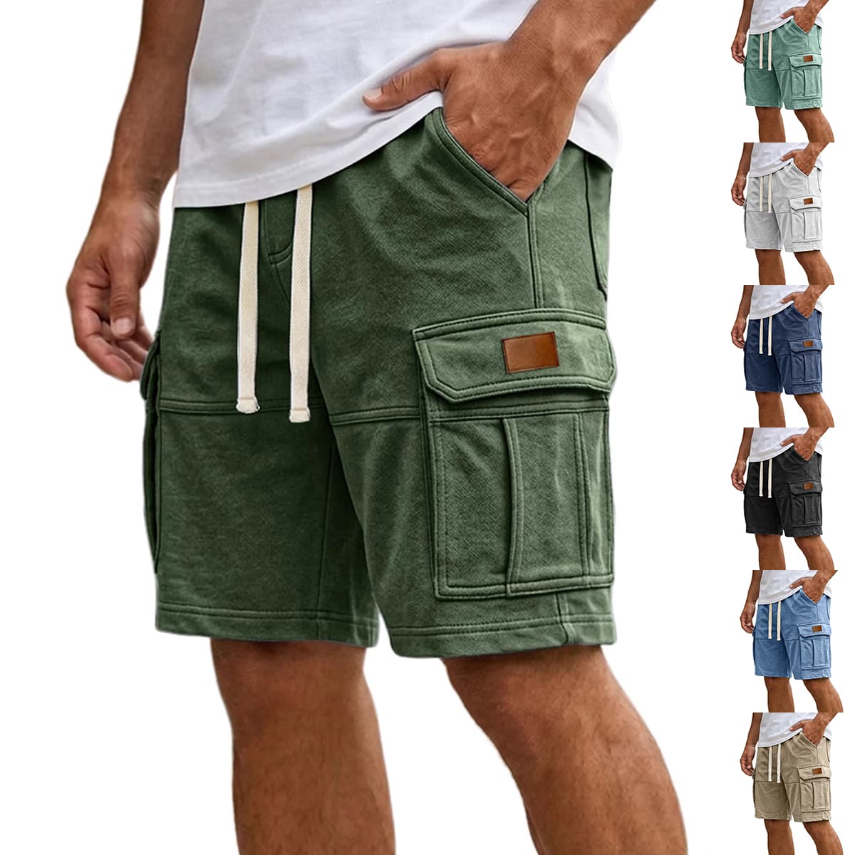 Shorts cargo de hombre para verano con bolsillos