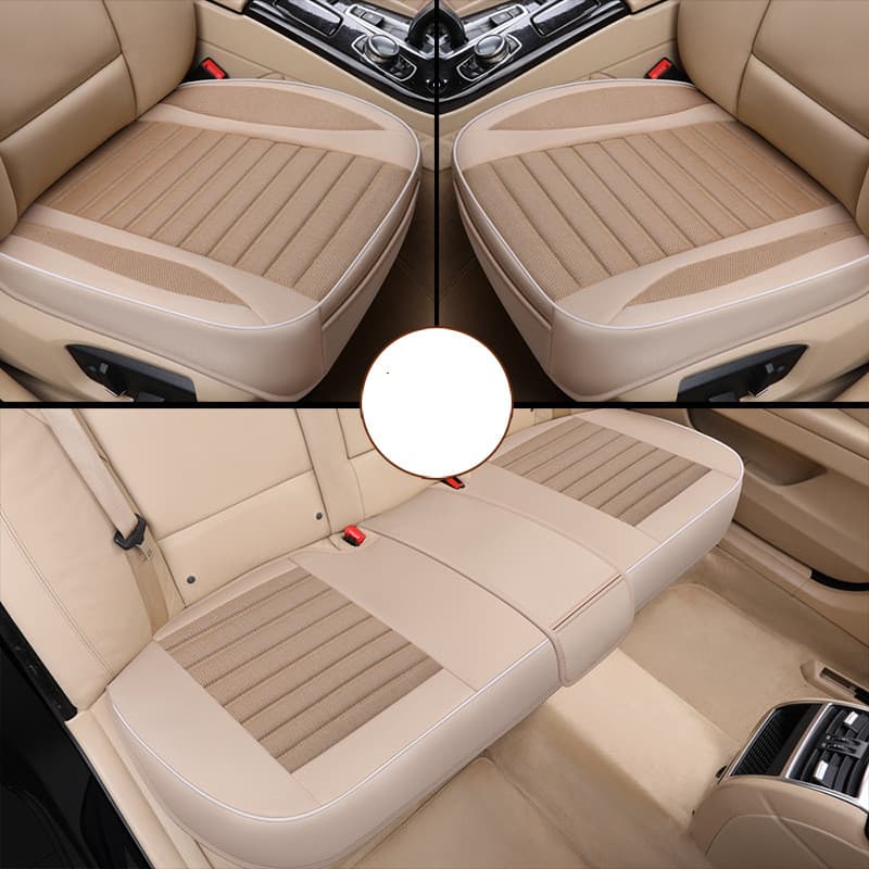 Funda de asiento de lino sin respaldo para dos asientos
