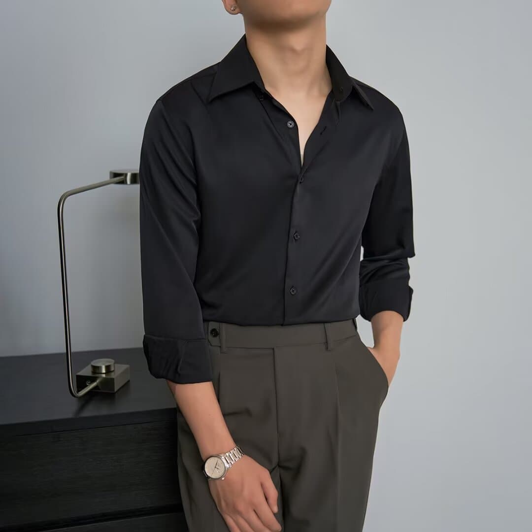 Camisa de manga larga estilo coreano