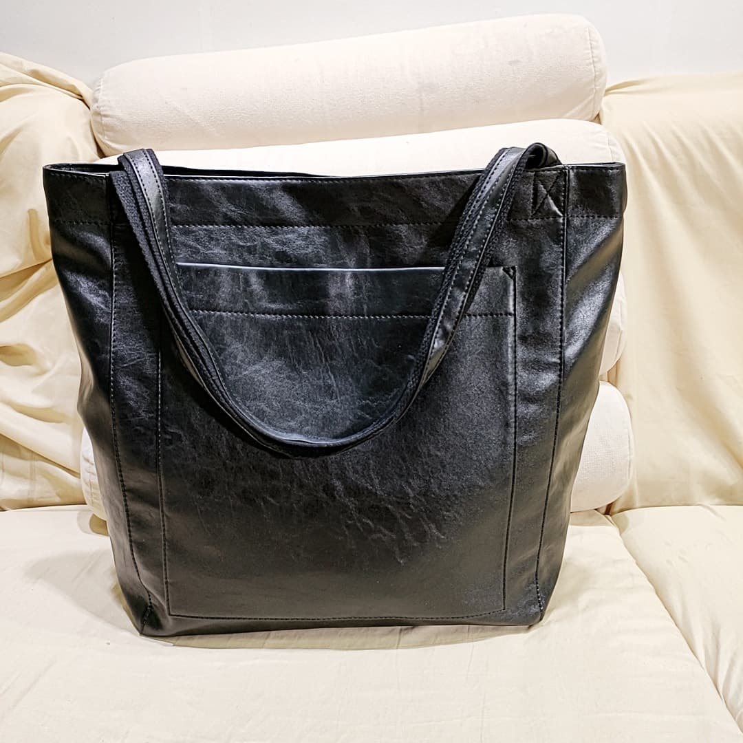 Bolsa de hombro retro con gran capacidad y bolsillo grande