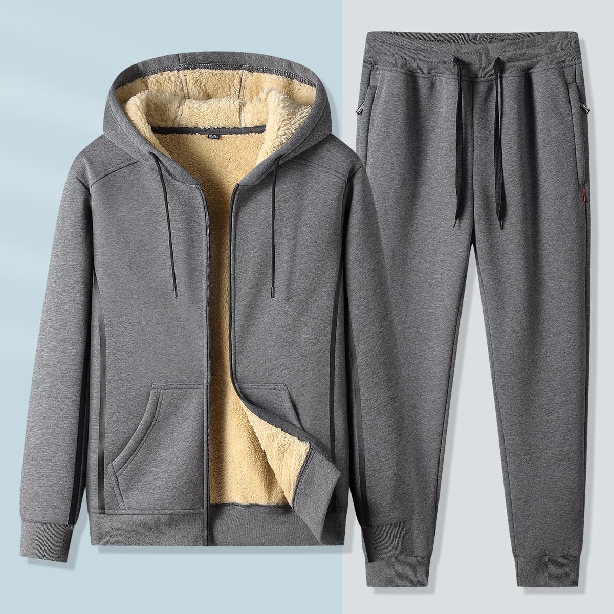 Conjunto deportivo para hombre con abrigo y pantalones cortos