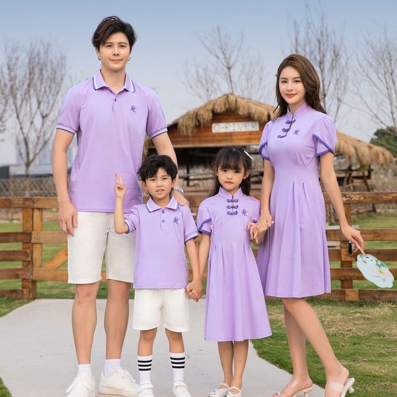 Conjunto Hanfu estilo chino para padres e hijos