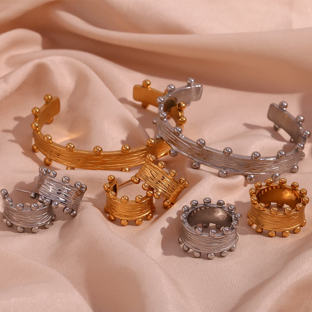 Brazalete acero inoxidable diseño de moda para mujeres