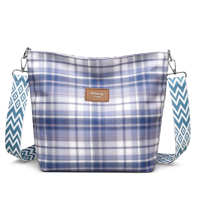 Bolsa mensajero cuadros contraste gran capacidad
