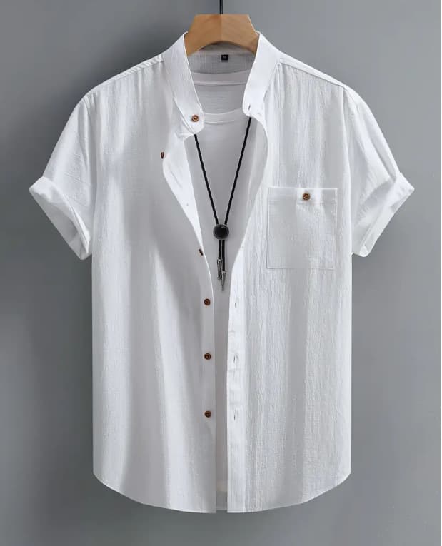 Camisa de manga corta cómoda de algodón