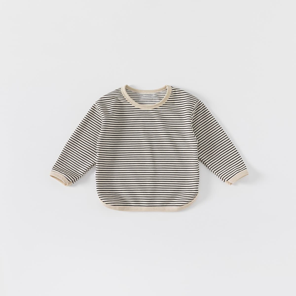 Camiseta de rayas casual para niños de otoño