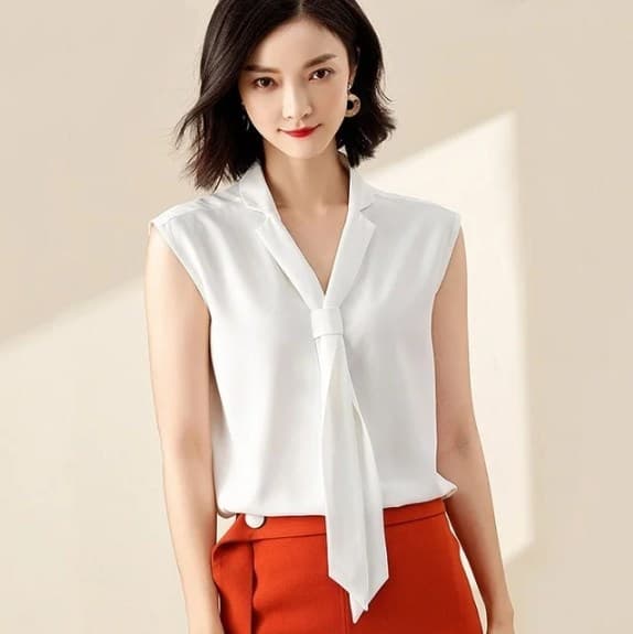 Camisa suelta sin mangas para mujer