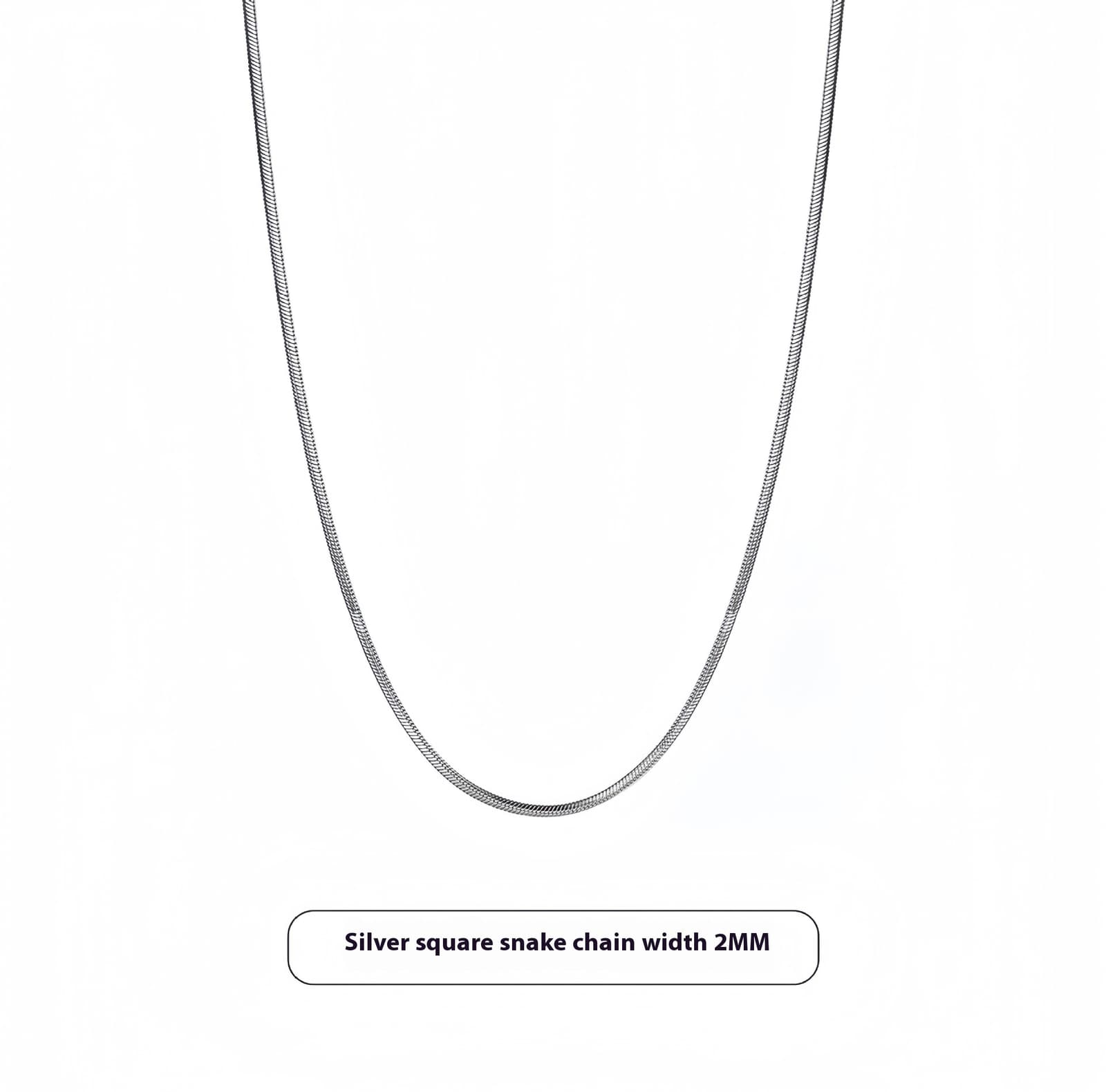 Collar de cadena serpiente de titanio acero