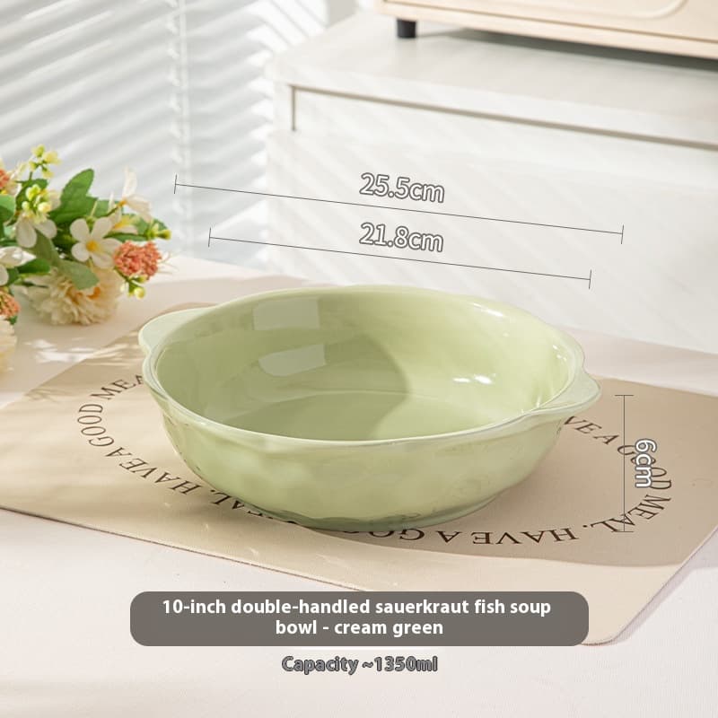 Tazón de sopa cerámica 10 pulgadas estilo moderno