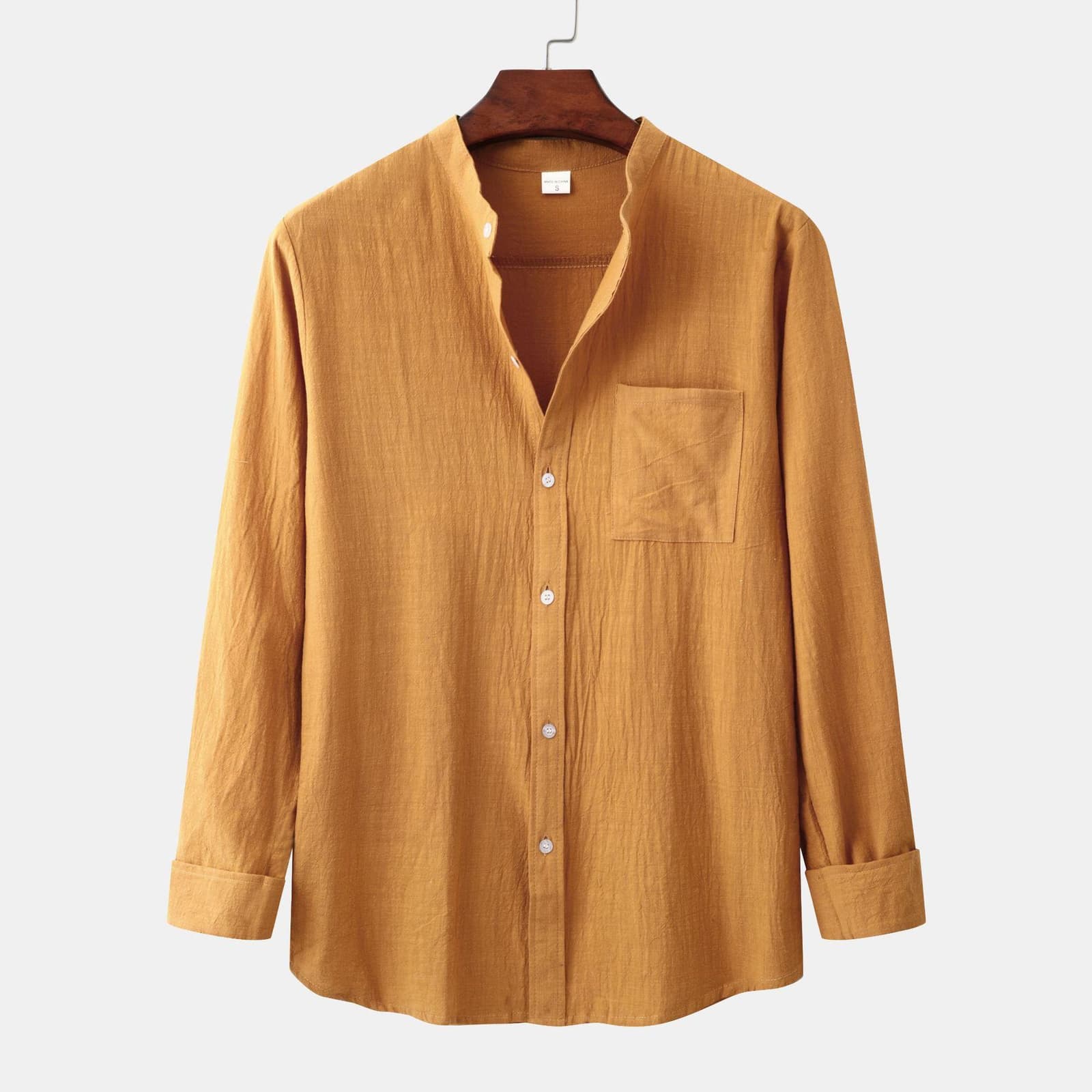 Conjunto de dos piezas para hombre con camisa manga larga y pantalones casuales