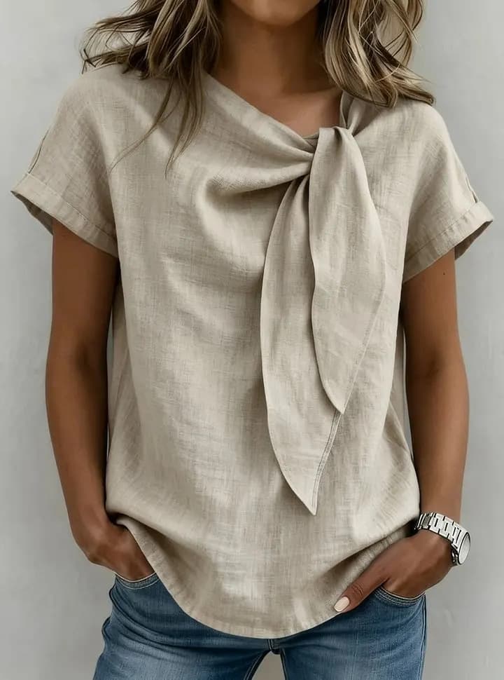 Camiseta mujer verano manga corta algodón