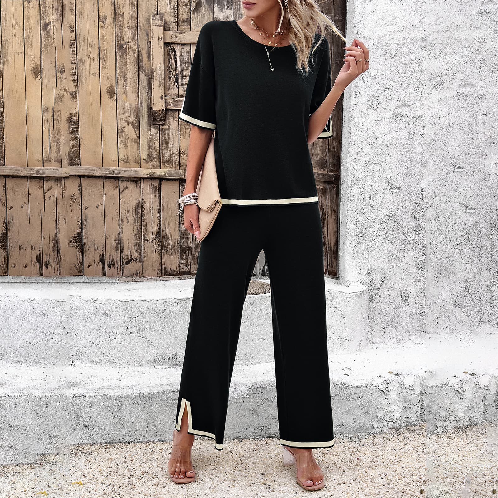 Conjunto 2 piezas de rayas para verano