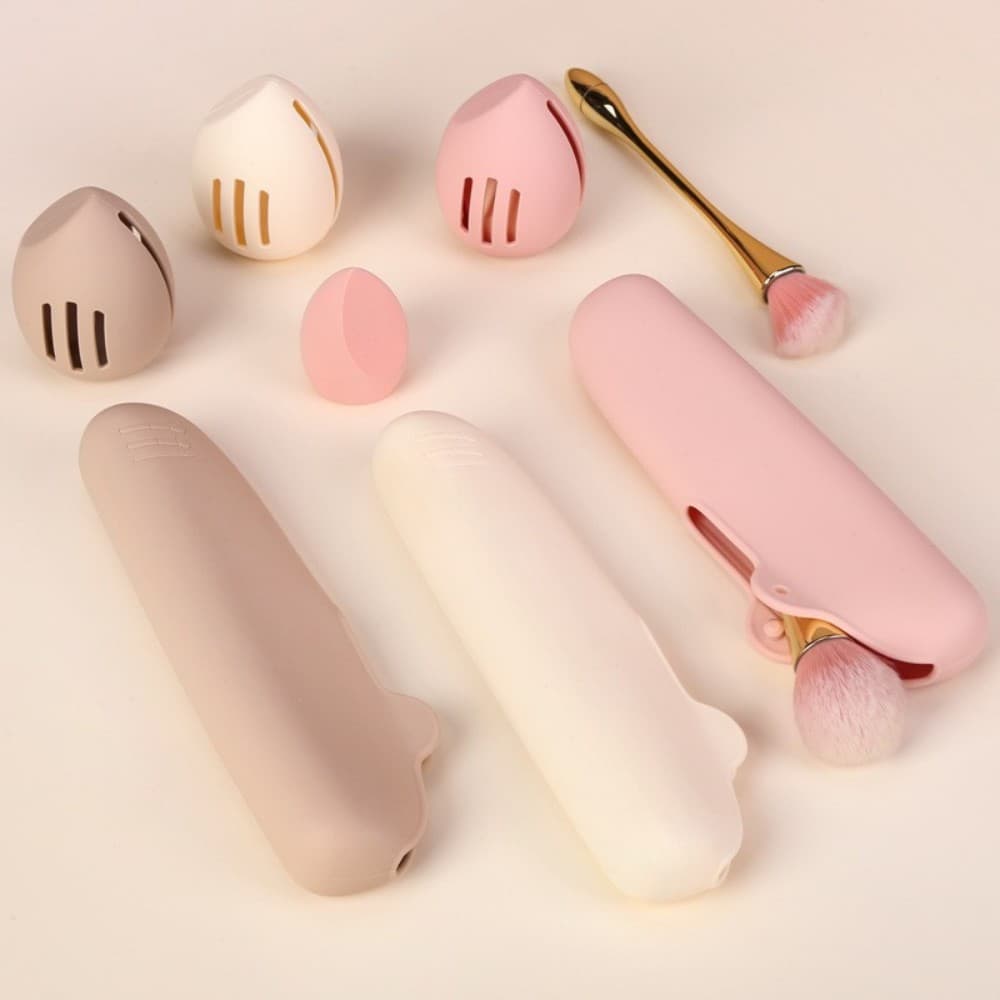 Bolsa de almacenamiento portátil de silicona para belleza